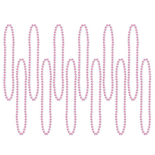 Beistle - Party Beads - Small Round - Light Pink - 12 Pack