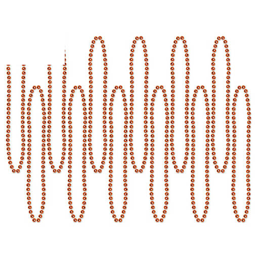 Beistle - Party Beads - Small Round - Orange - 12 Pack