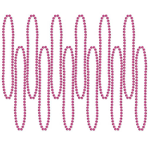 Beistle - Party Beads - Small Round - Pink - 12 Pack