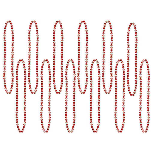 Beistle - Party Beads - Small Round - Red - 12 Pack