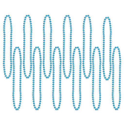 Beistle - Party Beads - Small Round - Teal - 12 Pack