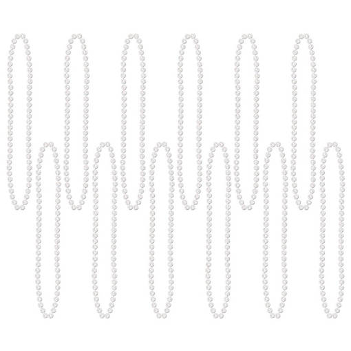 Beistle - Party Beads - Small Round - White - 12 Pack