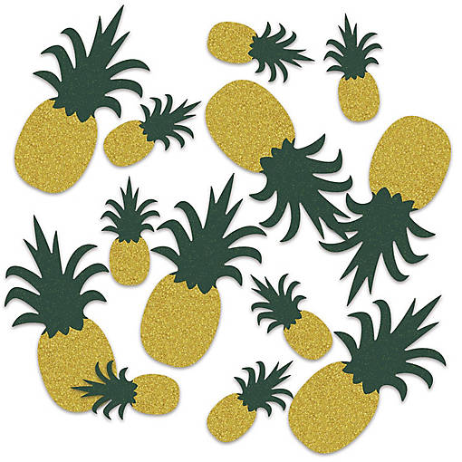 Beistle - Pineapple Deluxe Sparkle Confetti - 12 Pack