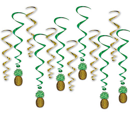 Beistle - Pineapple Whirls - 6 Pack