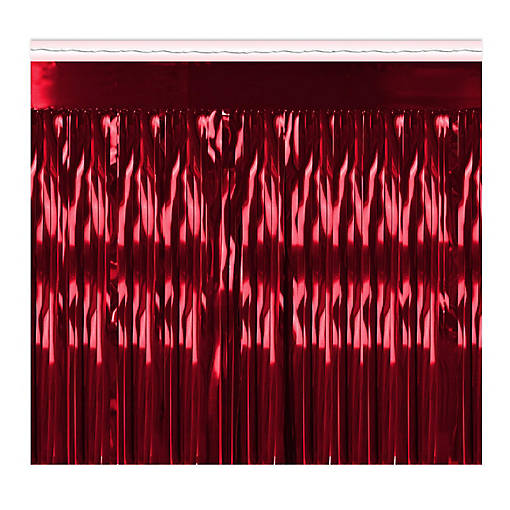 Beistle - Pkgd 1-Ply Metallic Fringe Drape - Red - 6 Pack