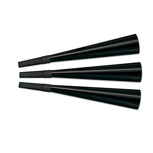 Beistle - Pkgd Foil Horns - Black - 12 Pack