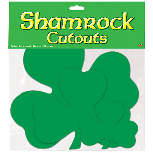 Beistle - Pkgd Printed Shamrock Cutouts - 24 Pack