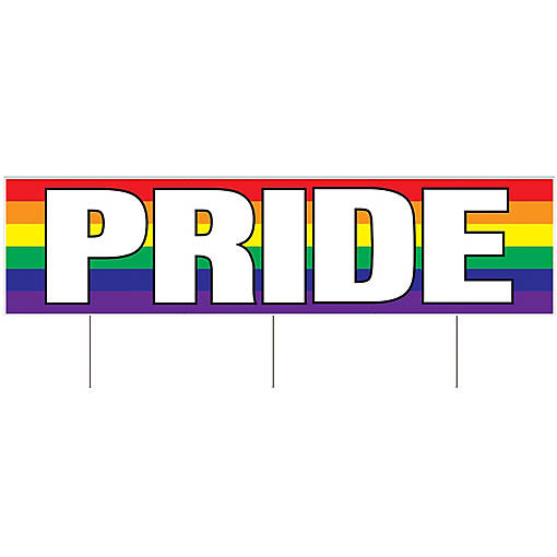 Beistle - Plastic Jumbo Pride Yard Sign - 6 Pack