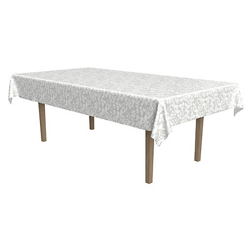 Beistle - Plastic Lace Rectangular Tablecover - 12 Pack