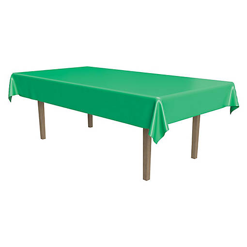 Beistle - Plastic Rectangular Tablecover - Green - 12 Pack