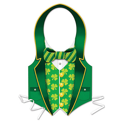 Beistle - Plastic St Patrick Vest - 24 Pack