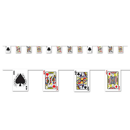 Beistle - Playing Card Pennant Banner - 12 Pack