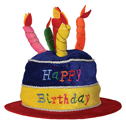 Beistle - Plush Birthday Cake Hat - Multicolor - 12 Pack