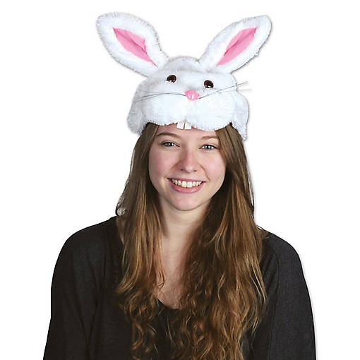Beistle - Plush Bunny Head Hat - 12 Pack