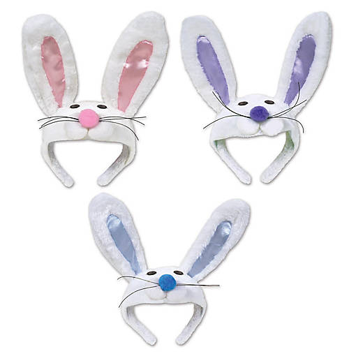 Beistle - Plush Bunny Headbands - 12 Pack