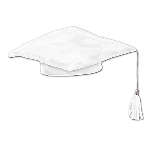 Beistle - Plush Graduate Cap - White - 12 Pack