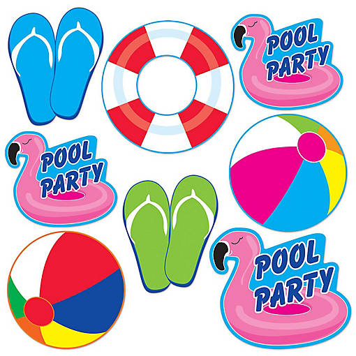 Beistle - Pool Party Cutouts - 12 Pack