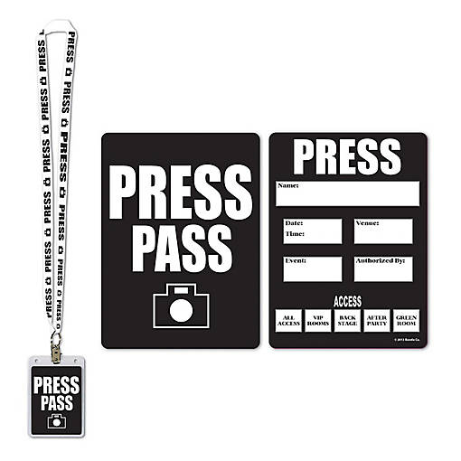Beistle - Press Party Pass - 12 Pack
