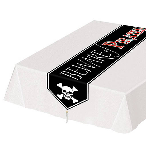 Beistle - Printed Beware Of Pirates Table Runner - 12 Pack