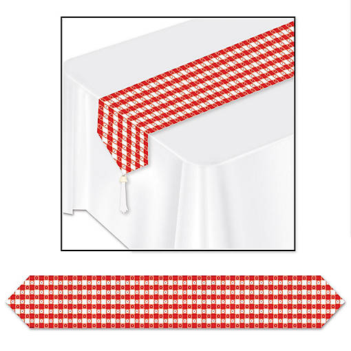 Beistle - Printed Gingham Table Runner - 12 Pack