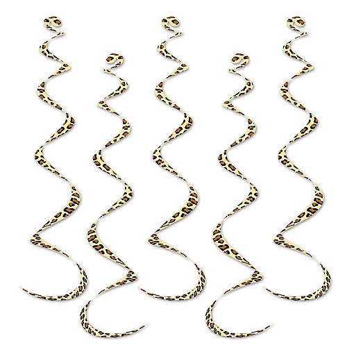 Beistle - Printed Leopard Print Whirls - 6 Pack