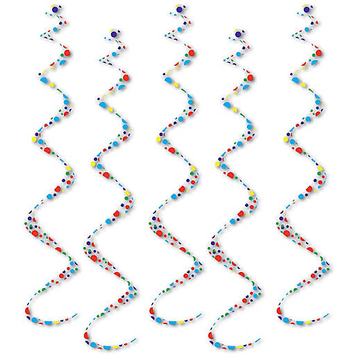 Beistle - Printed Polka Dots Twirly Whirlys - 6 Pack