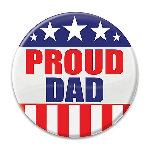 Beistle - Proud Dad Button - 6 Pack