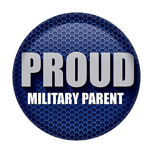 Beistle - Proud Military Parent Button - Blue - 6 Pack