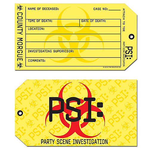 Beistle - PSI Toe Tag Invitations - 12 Pack