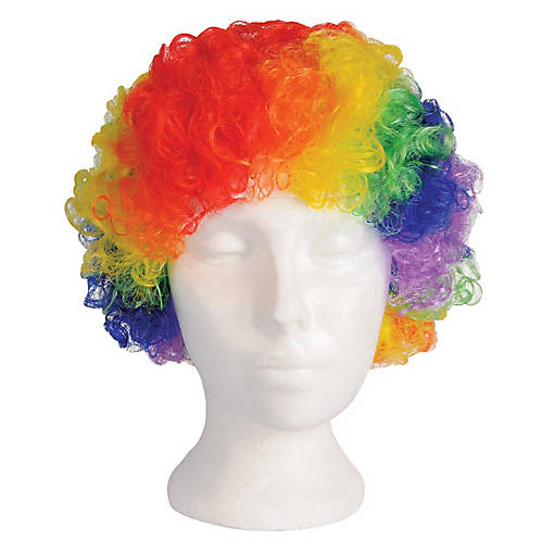 Beistle - Rainbow Clown Wig - 12 Pack