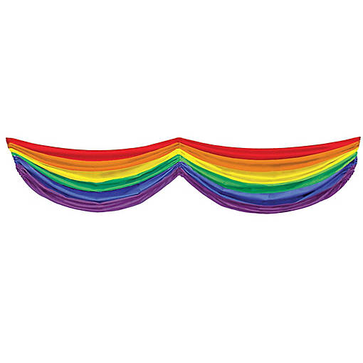 Beistle - Rainbow Fabric Bunting - 5' 10" - 6 Pack