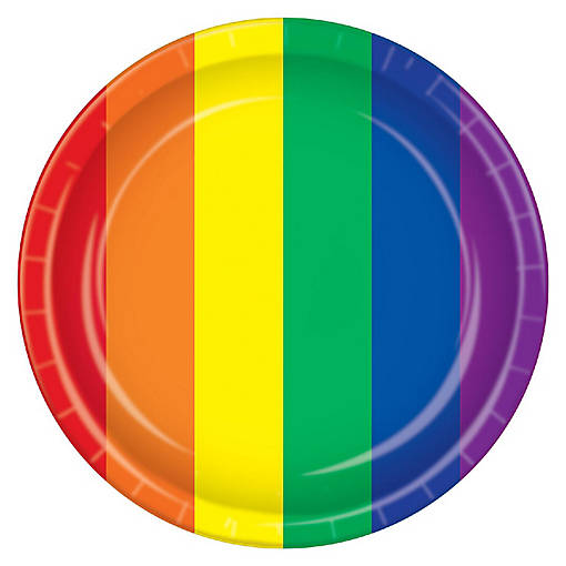 Beistle - Rainbow Plates - 7" - 12 Pack