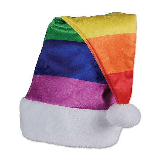 Beistle - Rainbow Santa Hat - 12 Pack
