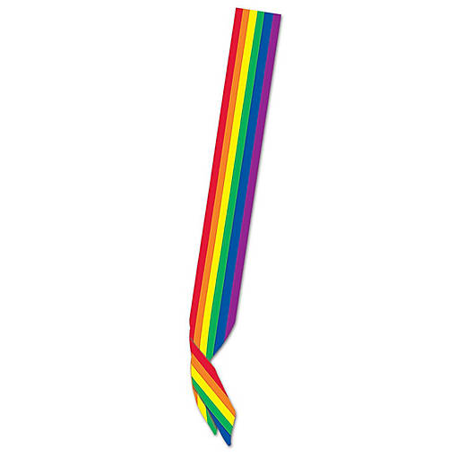 Beistle - Rainbow Satin Sash - 6 Pack