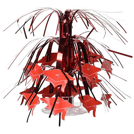 Beistle - Red Grad Cap Mini Cascade Centerpiece - 12 Pack