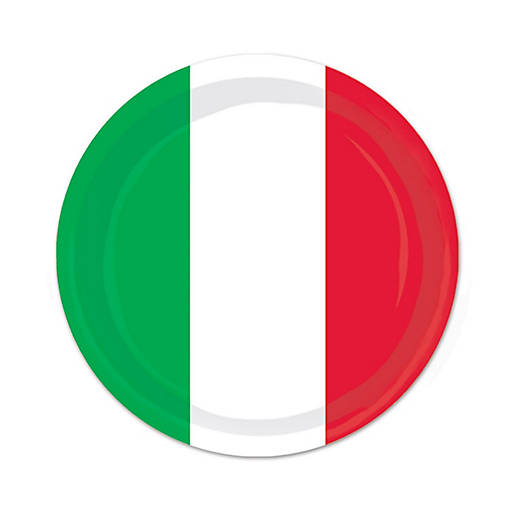 Beistle - Red, White &amp; Green Plates - 7" - 12 Pack
