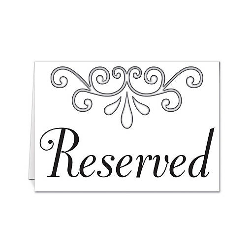 Beistle - Reserved Table Cards - 12 Pack
