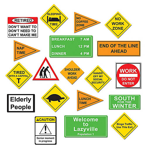 Beistle - Retirement Cutouts - 12 Pack