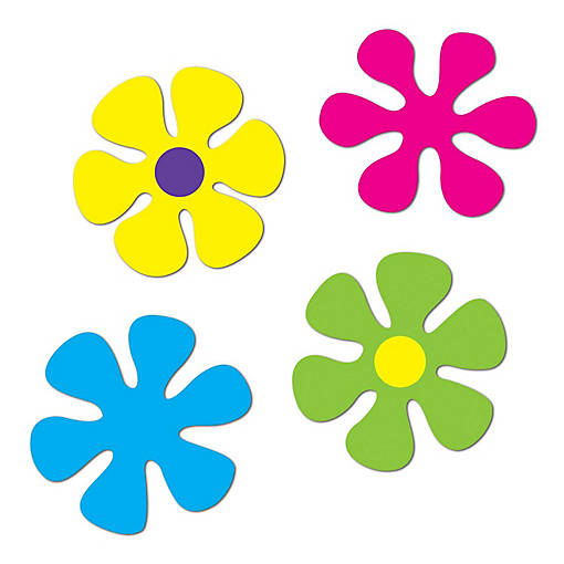 Beistle - Retro Flower Cutouts - 12 Pack