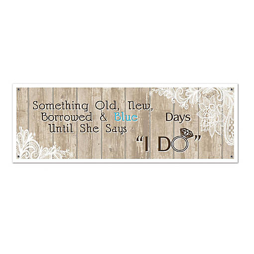 Beistle - Rustic Wedding Sign Banner - 12 Pack