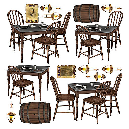 Beistle - Saloon Table Props - 12 Pack