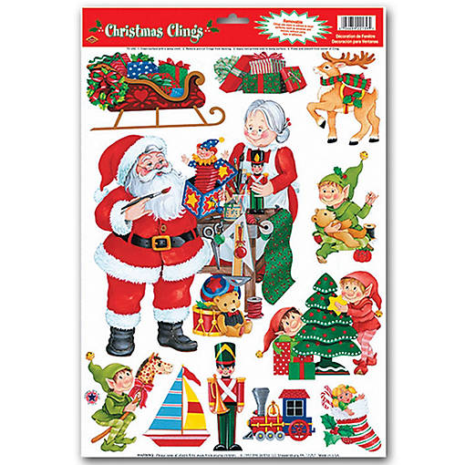 Beistle - Santa's Workshop Clings - 12 Pack