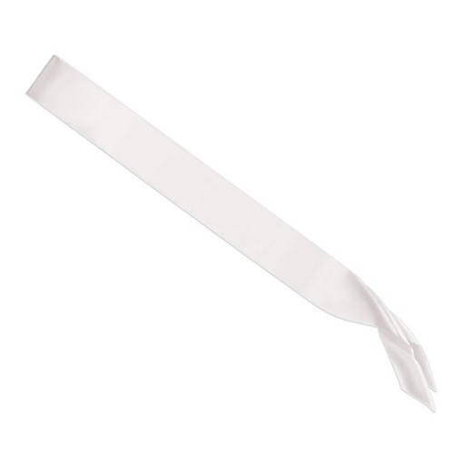 Beistle - Satin Sash - White - 6 Pack