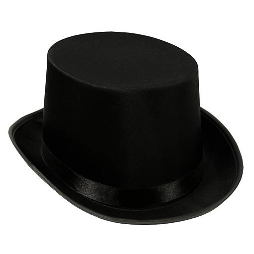 Beistle - Satin Sleek Top Hat - Black - 6 Pack