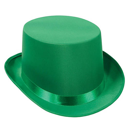 Beistle - Satin Sleek Top Hat - Green - 6 Pack