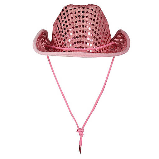 Beistle - Sequined Cowboy Hat - Pink - 6 Pack