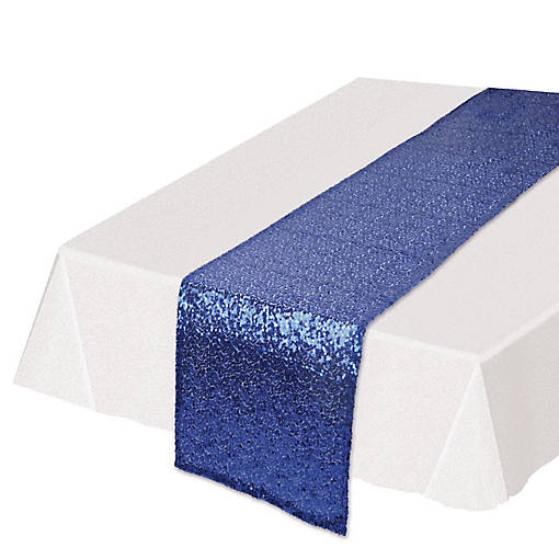 Beistle - Sequined Table Runner - Blue - 12 Pack