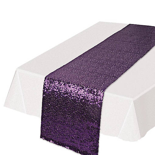 Beistle - Sequined Table Runner - Purple - 12 Pack