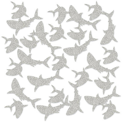 Beistle - Shark Deluxe Sparkle Confetti - 12 Pack