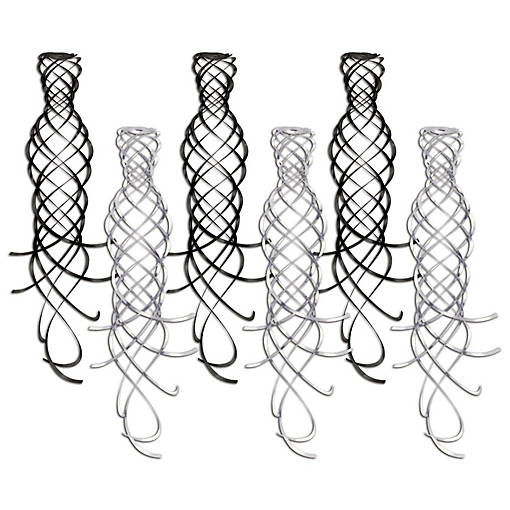 Beistle - Shimmering Whirls - Silver and Black - 6 Pack